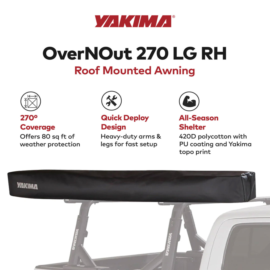 Yakima MajorShady 270RH Vehicle Roof Mounted Awning Rugged Vinyl Cover(Open Box)
