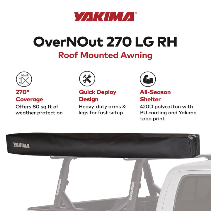 Yakima MajorShady 270RH Vehicle Roof Mounted Awning Rugged Vinyl Cover(Open Box)
