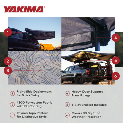 Yakima MajorShady 270RH Vehicle Roof Mounted Awning Rugged Vinyl Cover(Open Box) - VMInnovations
