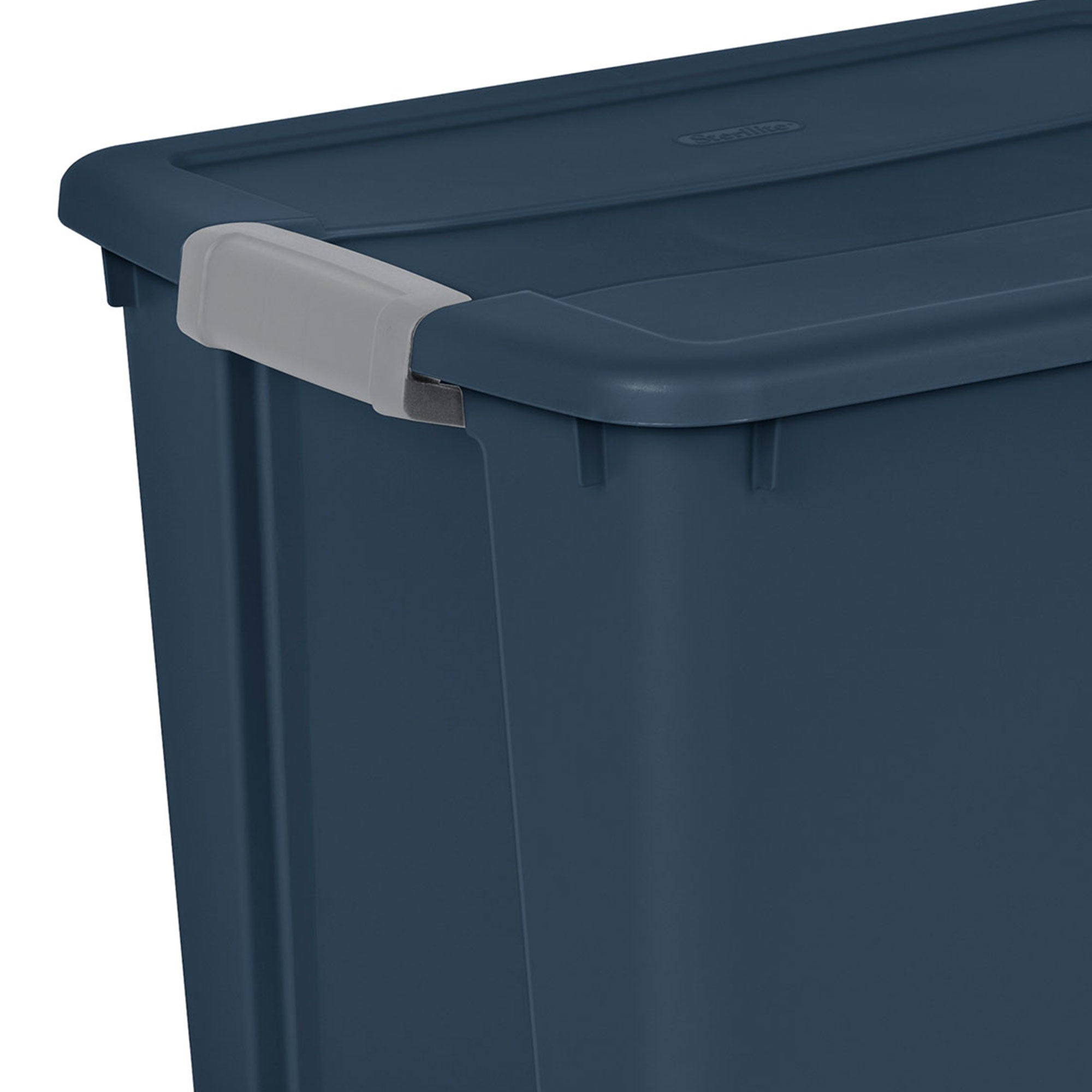 Sterilite 12 Gal Stackable Plastic Storage Tote Container w/ Lid, Blue (16 Pack)