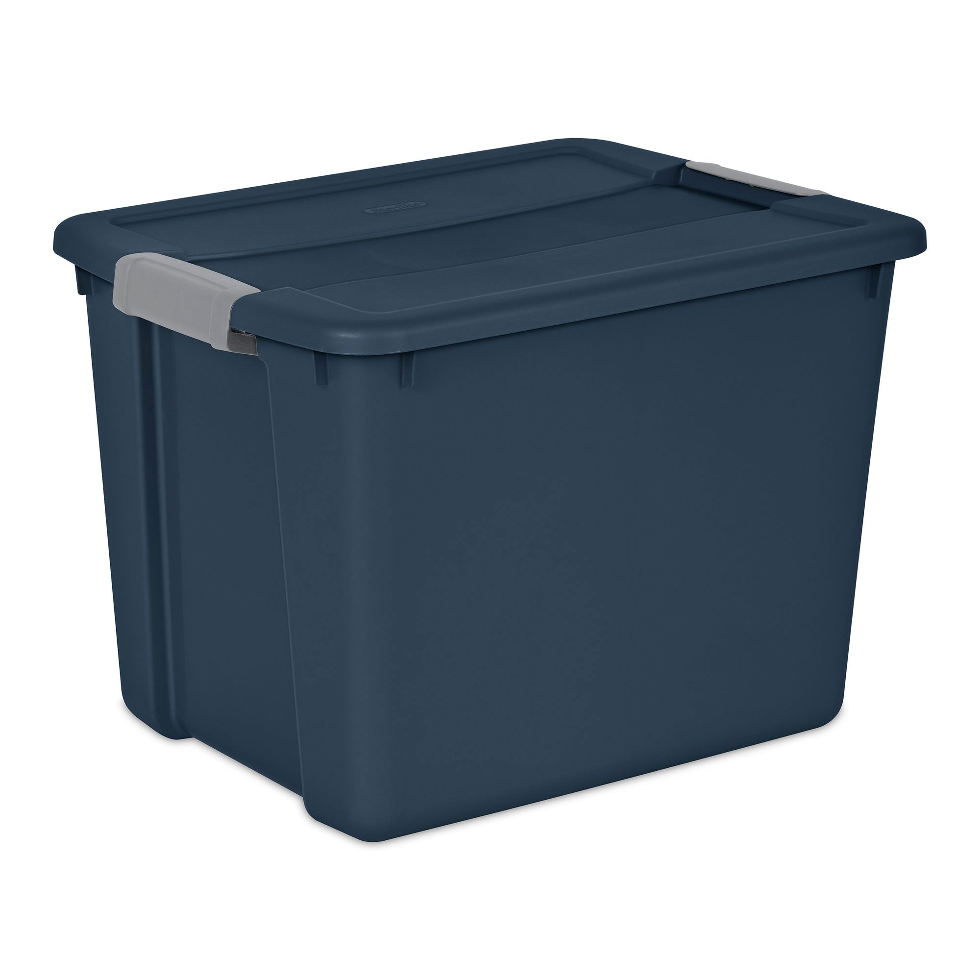 Sterilite 12 Gal Stackable Plastic Storage Tote Container w/ Lid, Blue (8 Pack)