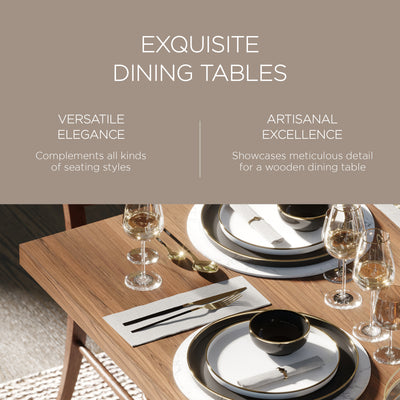 Maven Lane Leon Traditional Wooden Dining Table in Antiqued Brown Finish - VMInnovations