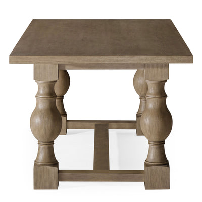 Maven Lane Leon Traditional Wooden Dining Table in Antiqued Grey Finish