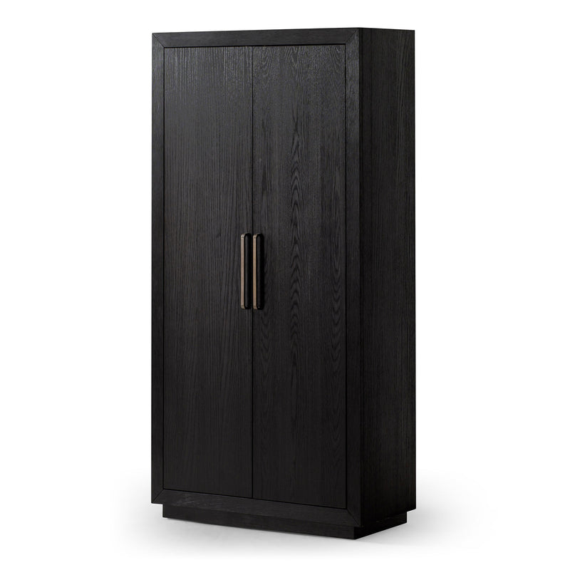 Maven Lane Uma Contemporary Wooden Cabinet in Refined Black Finish