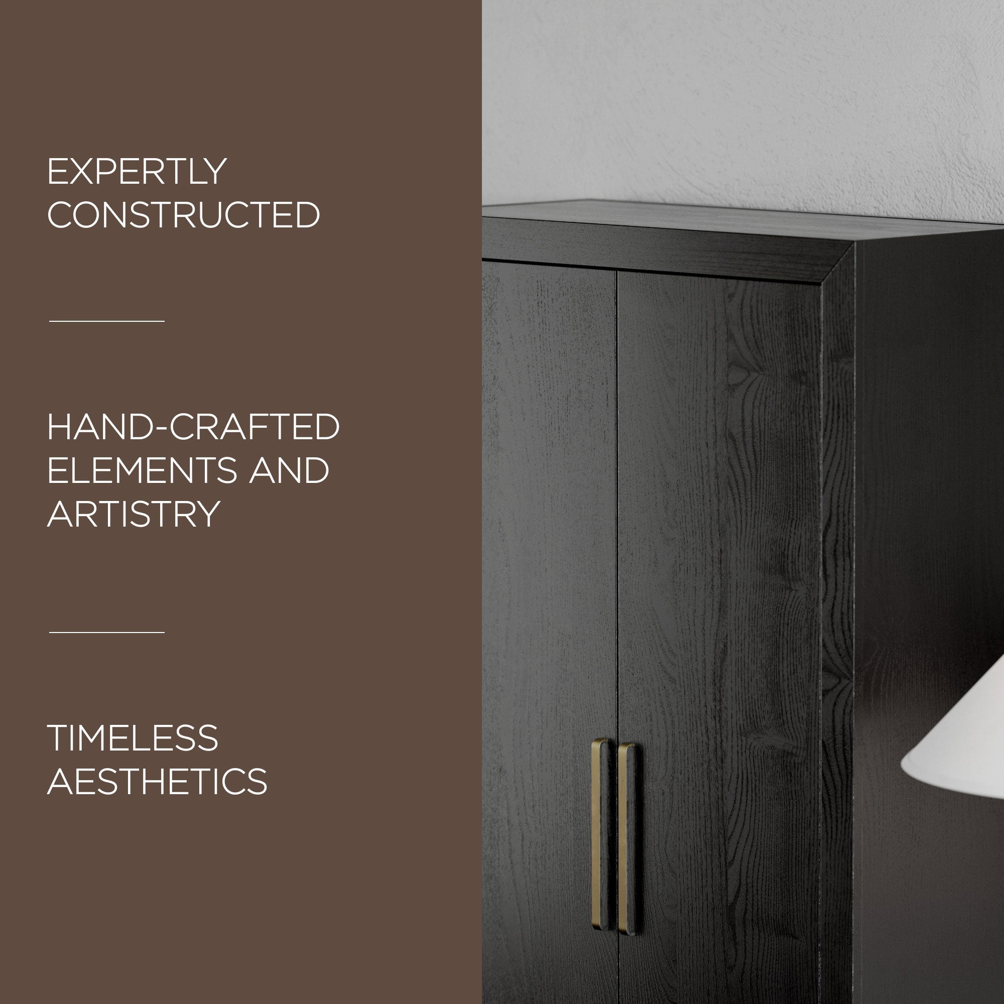 Maven Lane Uma Contemporary Wooden Cabinet in Refined Black Finish - VMInnovations