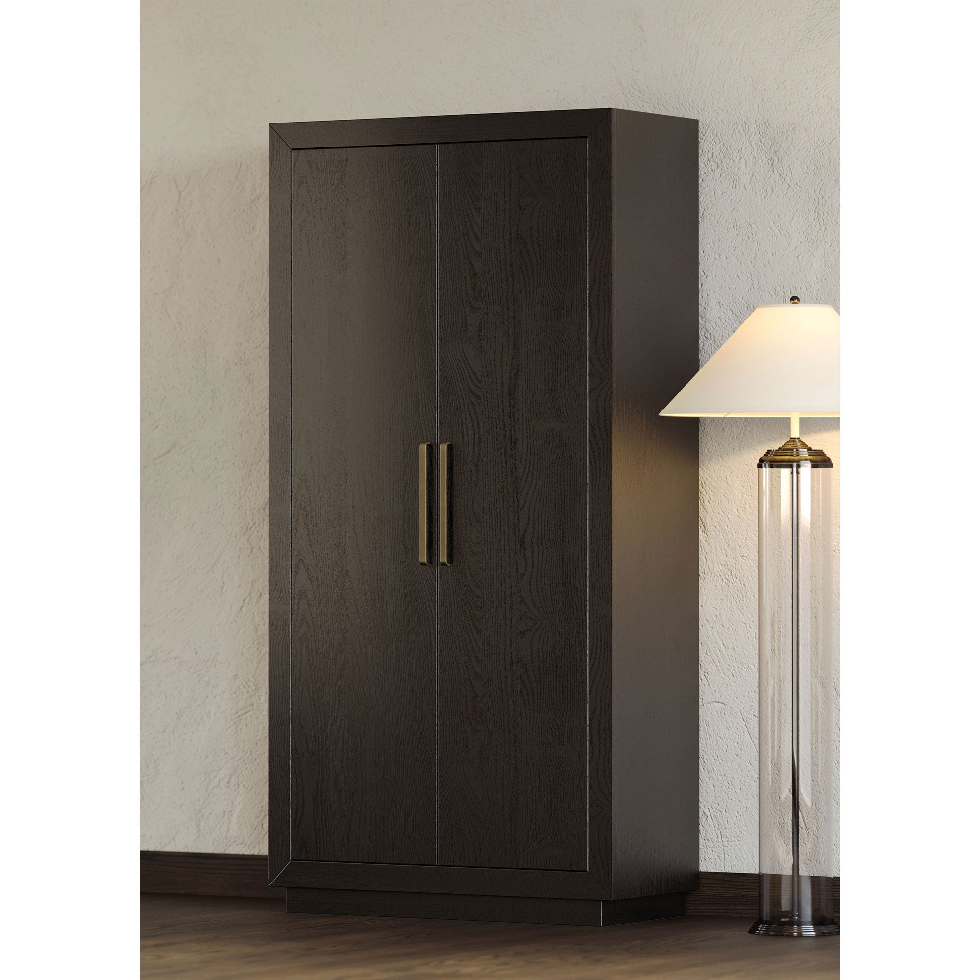 Maven Lane Uma Contemporary Wooden Cabinet in Refined Black Finish - VMInnovations