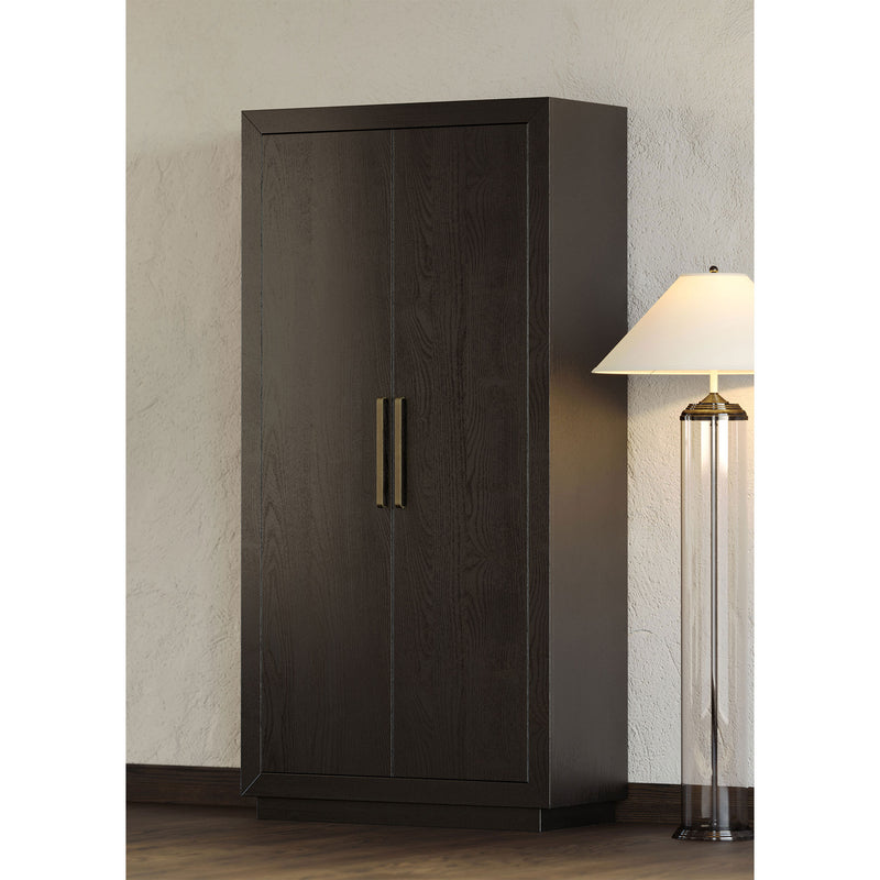 Maven Lane Uma Contemporary Wooden Cabinet in Refined Black Finish