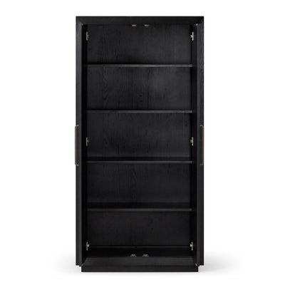 Maven Lane Uma Contemporary Wooden Cabinet in Refined Black Finish - VMInnovations
