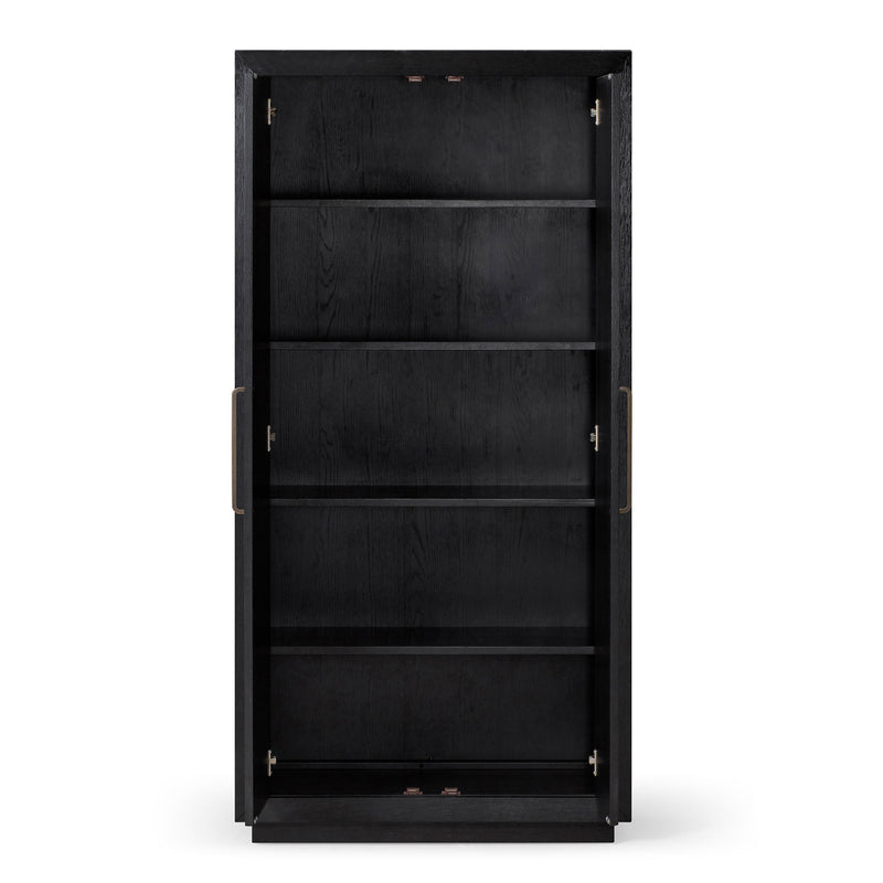 Maven Lane Uma Contemporary Wooden Cabinet in Refined Black Finish