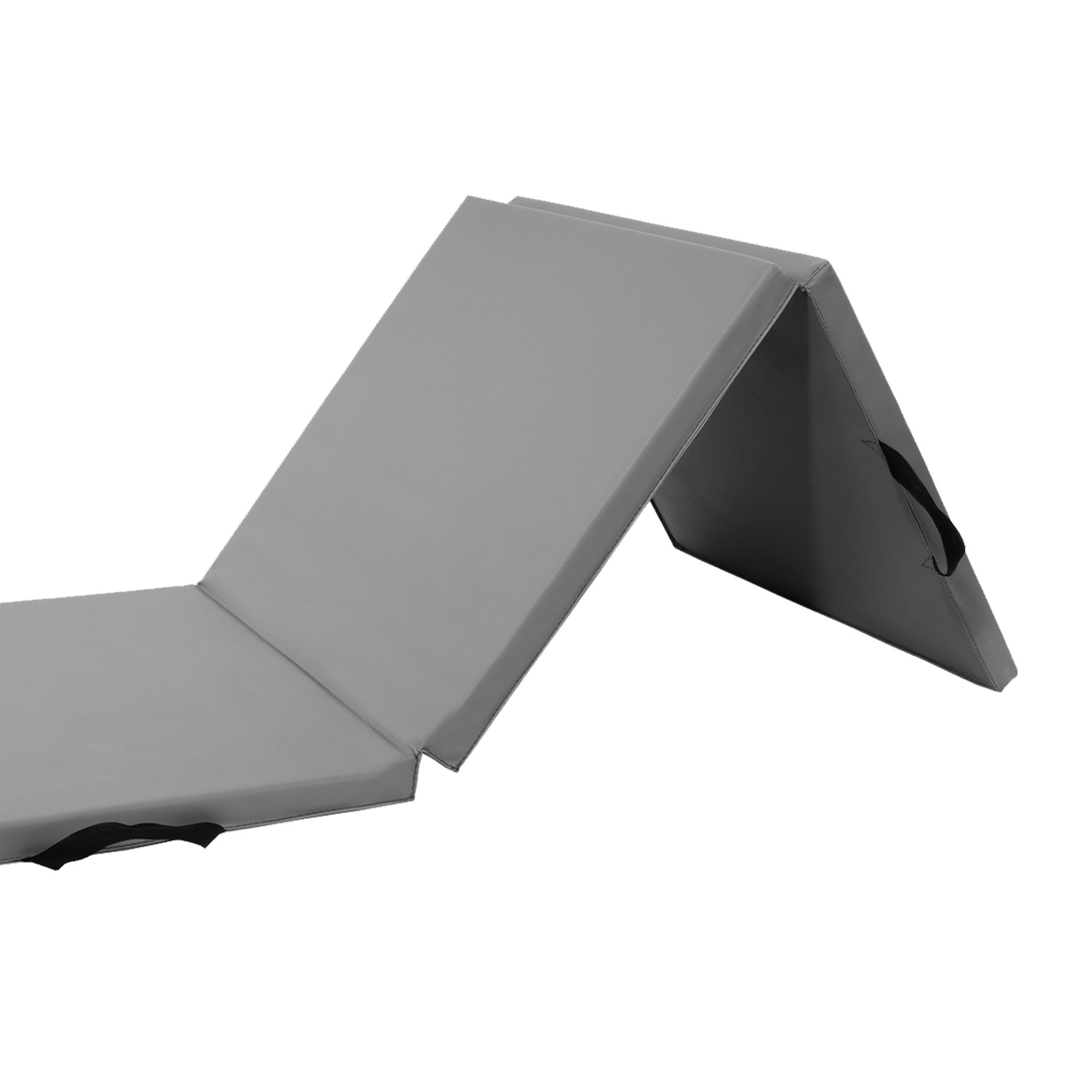 BalanceFrom Fitness GoGym 6x2ft Folding 3 Panel Exercise Mat with Handles, Gray - VMInnovations