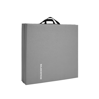 BalanceFrom GoGym 6 'x 2' x 1.5" Folding 3 Panel Exercise Gym Mat,Gray(Open Box) - VMInnovations