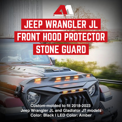 AMERICAN MODIFIED Hood Protector for 18-23 Jeep Wrangler JL & Gladiator JT(Used) - VMInnovations