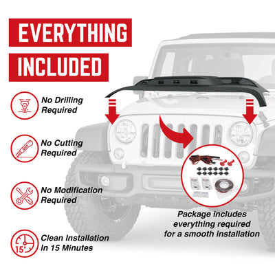 AMERICAN MODIFIED Hood Protector for 18-23 Jeep Wrangler JL & Gladiator JT(Used) - VMInnovations