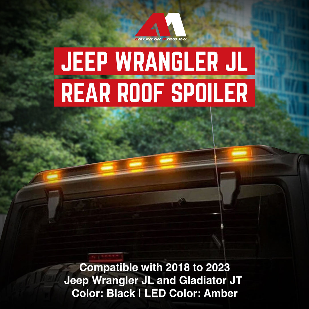 AMERICAN MODIFIED Rear Roof Spoiler for 2018-2024 Jeep Wrangler JL Model Only - VMInnovations