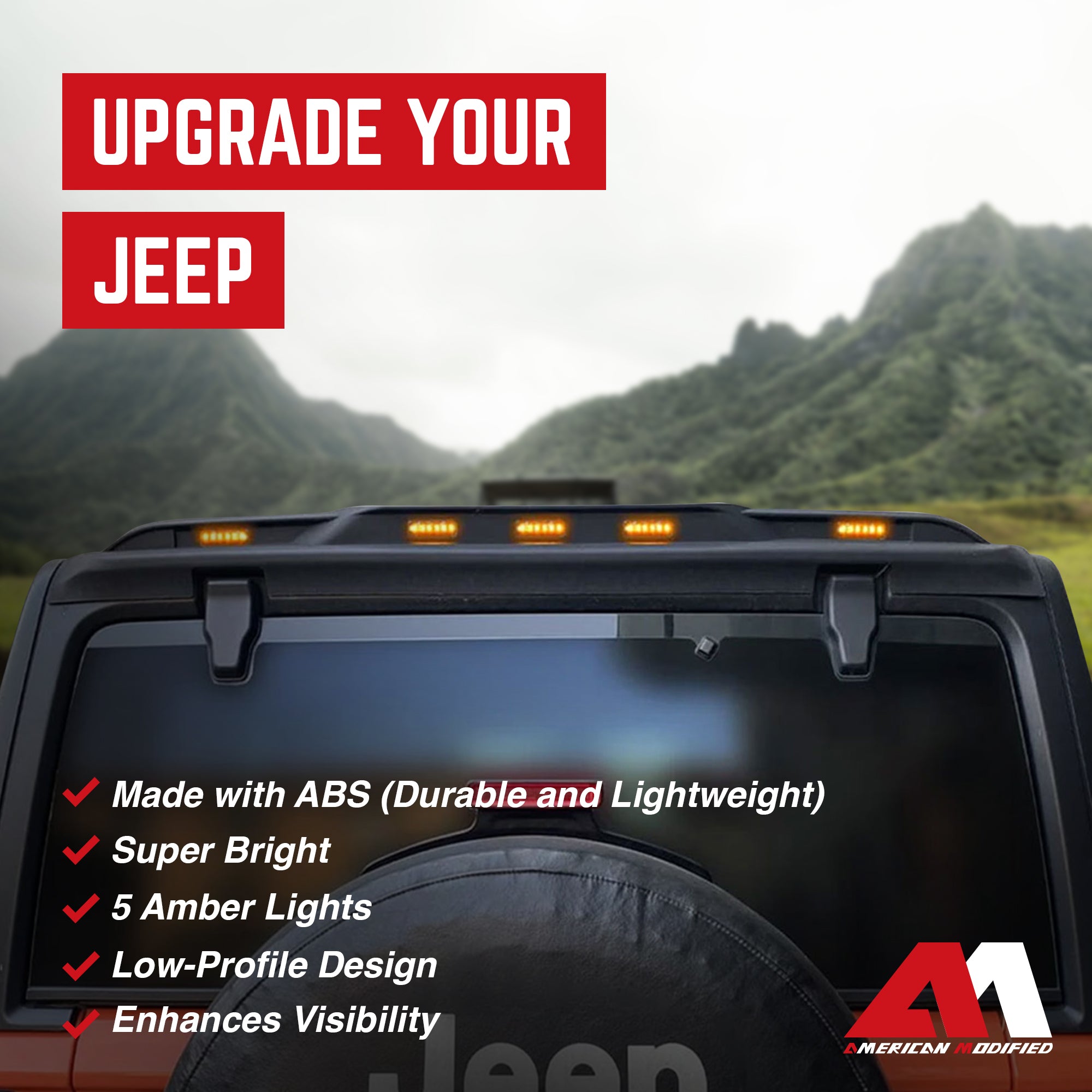 AMERICAN MODIFIED Spoiler for 18-23 Jeep Wrangler JL & Gladiator JT (Open Box)
