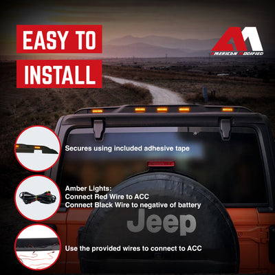 AMERICAN MODIFIED Rear Roof Spoiler for 2018-2024 Jeep Wrangler JL Model Only - VMInnovations
