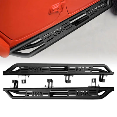 AMERICAN MODIFIED USA Style Side Step Bars for 2018 to 2023 Jeep Wrangler JL - VMInnovations