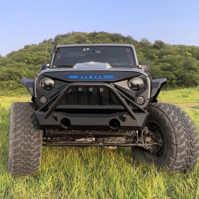 AMERICAN MODIFIED Gladiator Grille w/Blue Lights 07-18 Jeep Wrangler JK (Used)