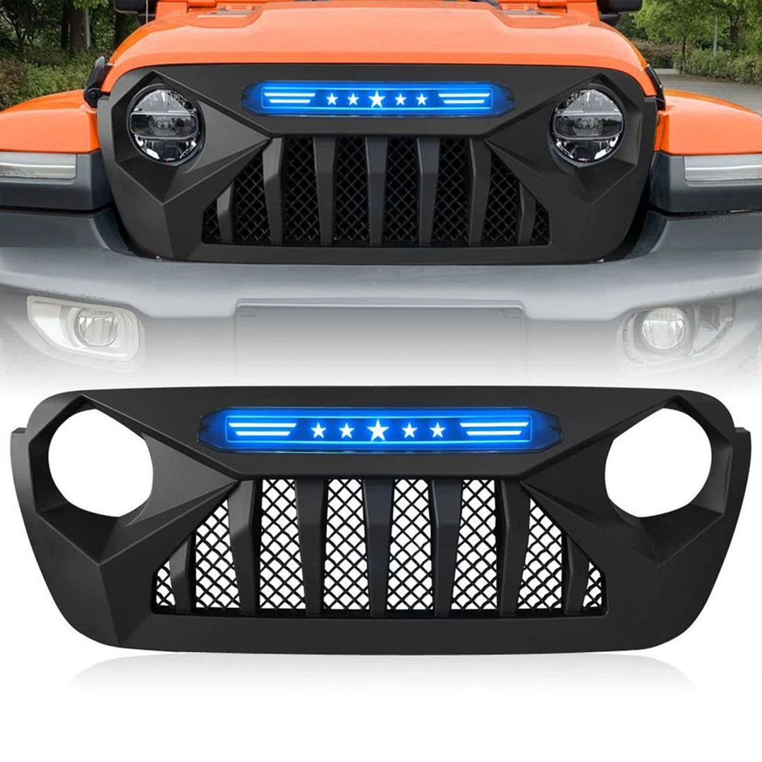 AMERICAN MODIFIED Grille w/Lights for 18-21 Jeep Wrangler/Gladiator (Open Box)