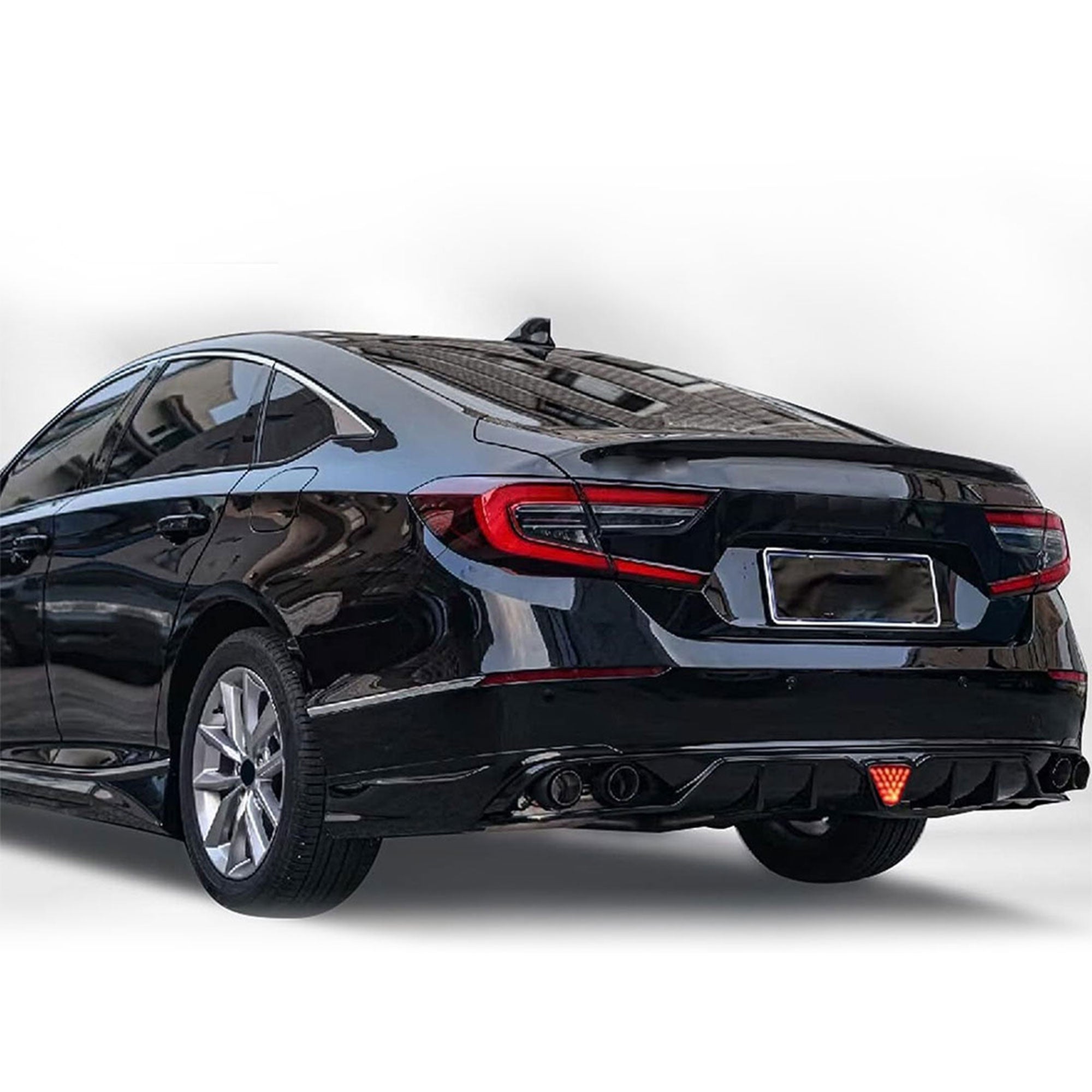 AMERICAN MODIFIED 18-23 Honda Accord Bumper Diffuser Lip w/LED Light,Black(Used) - VMInnovations