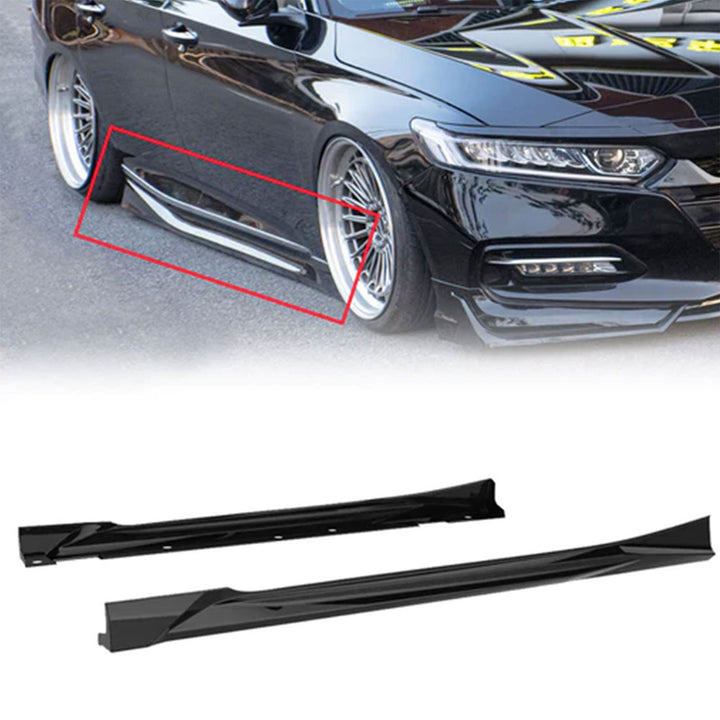 AMERICAN MODIFIED Stylish Side Skirts for 2018-2023 Honda Accord,Black(Open Box)