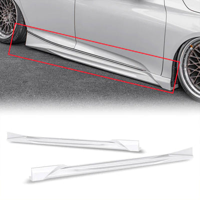 AMERICAN MODIFIED Stylish Side Skirts for 18-23 Honda Accord, White (Open Box)