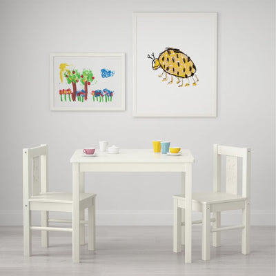 PJ Wood Durable Table for Creative Play, Puzzles and Games, White (Used)