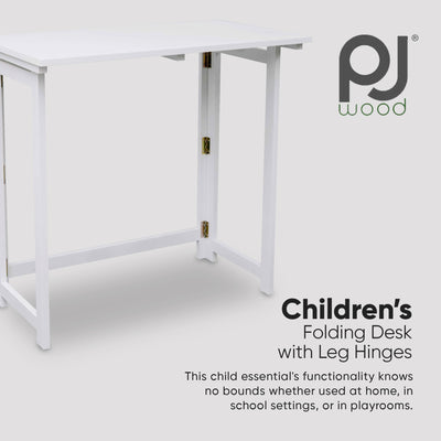 PJ Wood Children's Folding Desk with Leg Hinges (Open Box) - VMInnovations