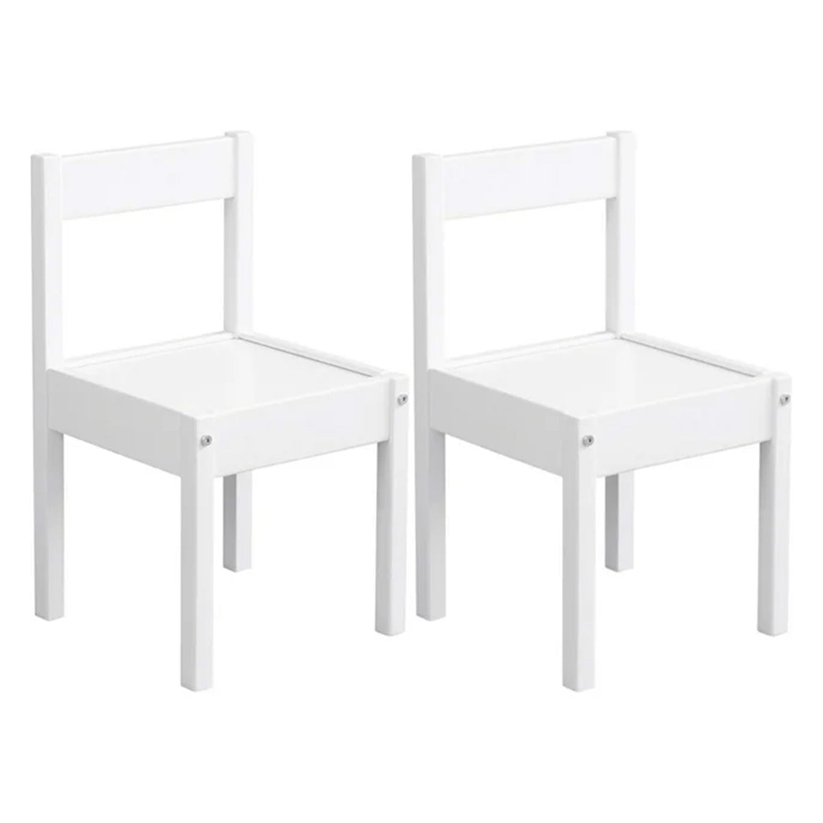 PJ Wood Kids Chair w/Top Rail Back Support for Ages 1-5 Years (2pc) (Open Box) - VMInnovations