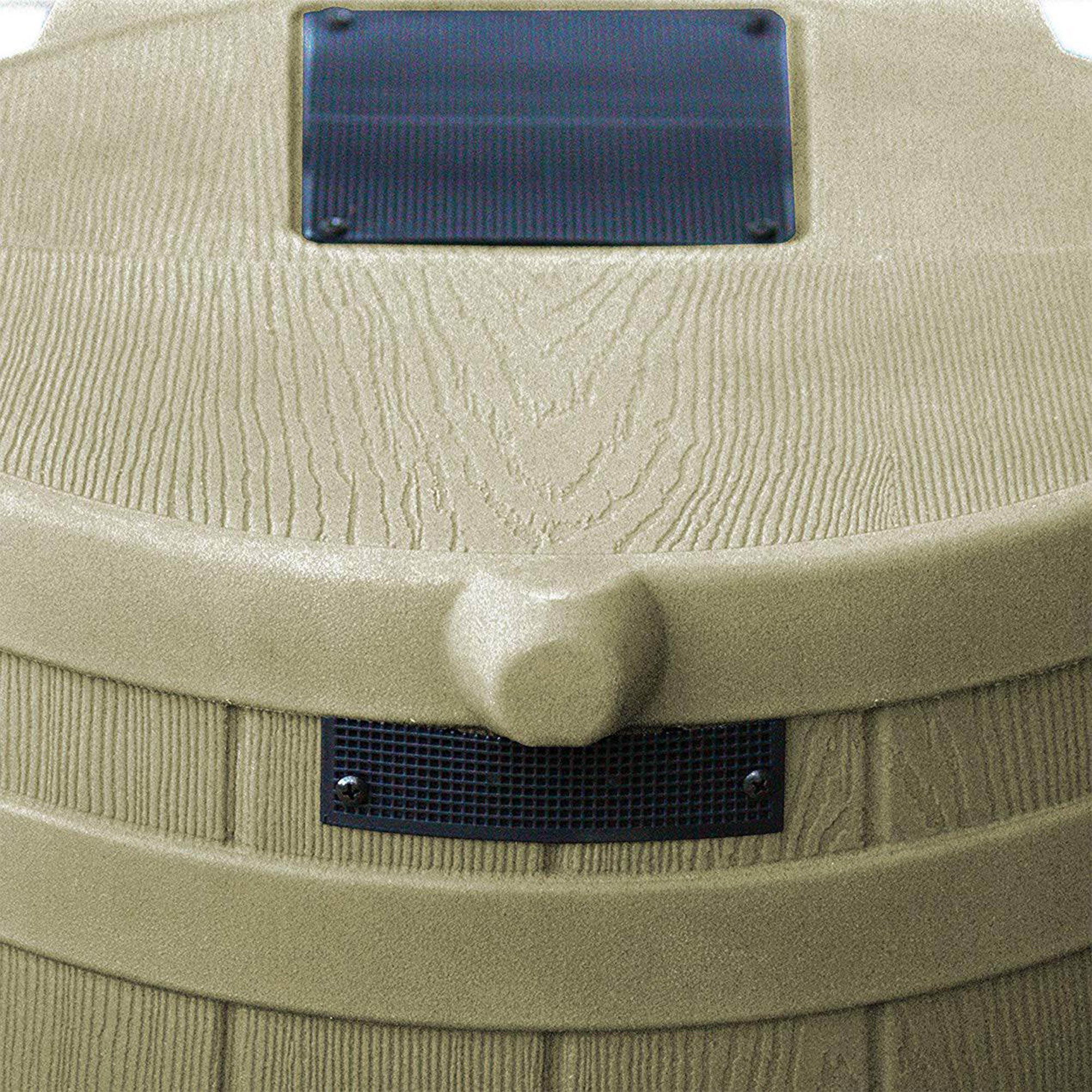 Good Ideas Rain Wizard 50 Gallon Plastic Barrel Water Collector, Khaki (3 Pack) - VMInnovations