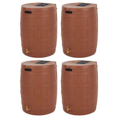 Good Ideas Rain Wizard Storage 50 Gallon Rain Barrel, Terra Cotta, (4 Pack) - VMInnovations