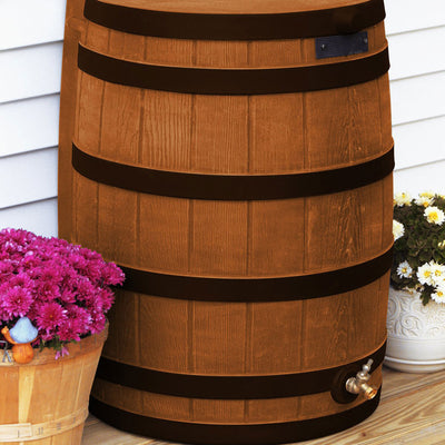 Good Ideas Rain Wizard Rain Barrel with Darkened Ribs, Terra Cotta, (2 Pack)