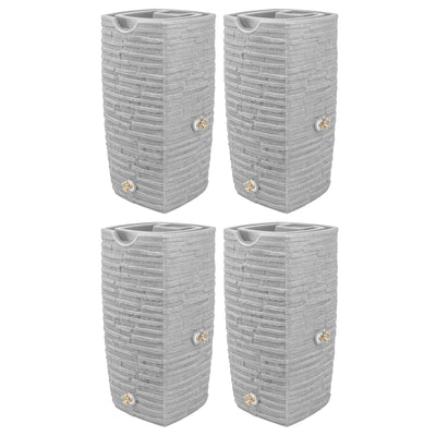 Good Ideas Impressions Riverwalk 50 Gallon Rain Saver, Light Granite (4 Pack) - VMInnovations