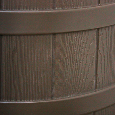 Good Ideas Rain Wizard 40 Gallon Capacity Plastic Rain Barrel Drum, Oak (3 Pack) - VMInnovations