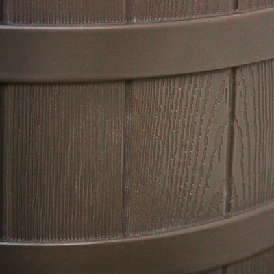 Good Ideas Rain Wizard 40 Gallon Capacity Plastic Rain Barrel Drum, Oak (4 Pack)