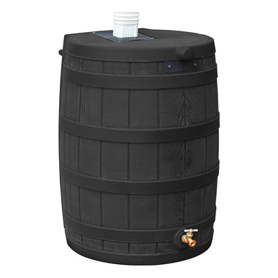 Good Ideas Rain Wizard 40 Gallon Capacity Plastic Rain Barrel, Black (3 Pack)