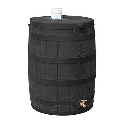 Good Ideas Rain Wizard 40 Gallon Capacity Plastic Rain Barrel, Black (4 Pack)
