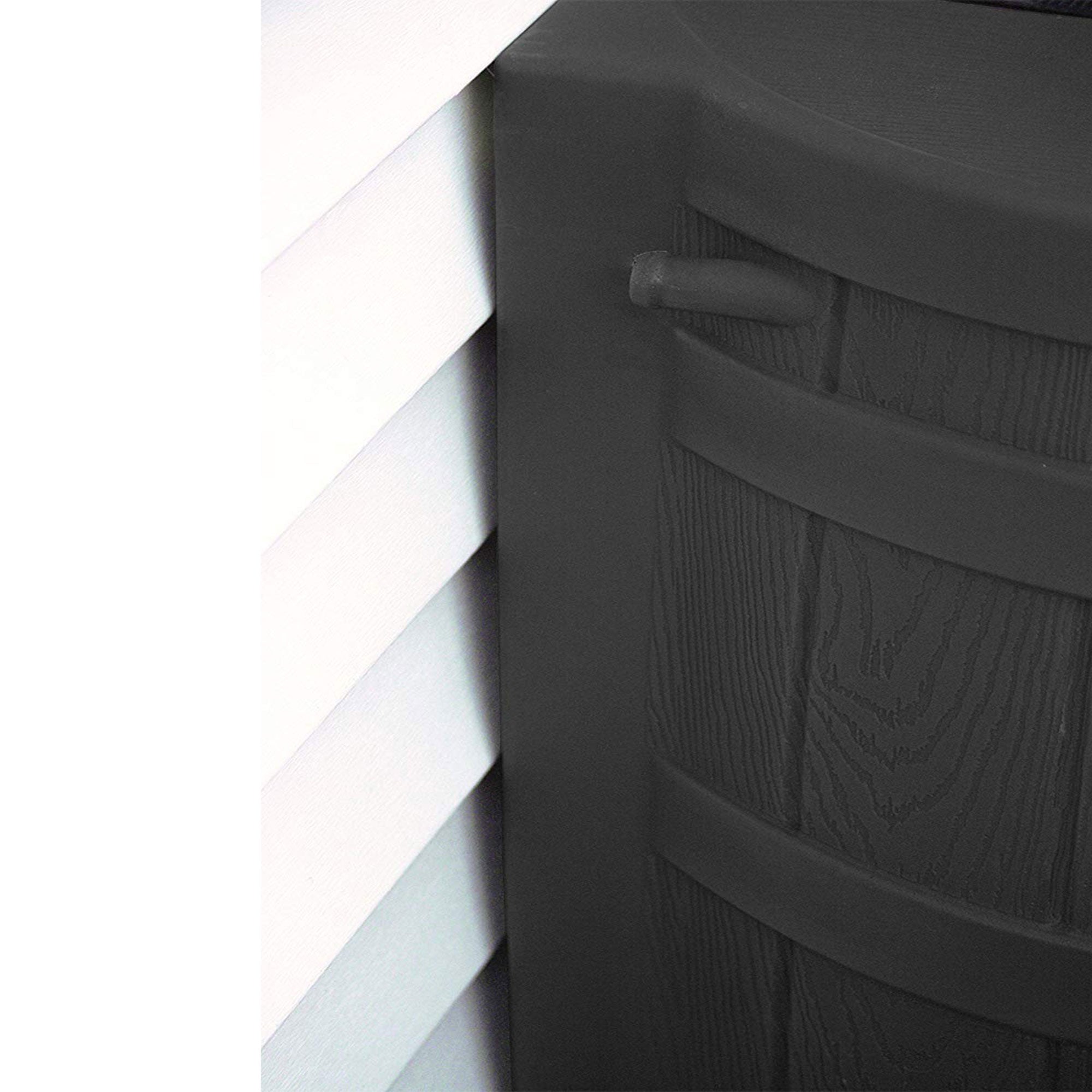 Good Ideas Rain Wizard 40 Gallon Capacity Plastic Rain Barrel, Black (4 Pack)