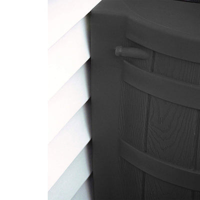 Good Ideas Rain Wizard 40 Gallon Capacity Plastic Rain Barrel, Black (4 Pack)