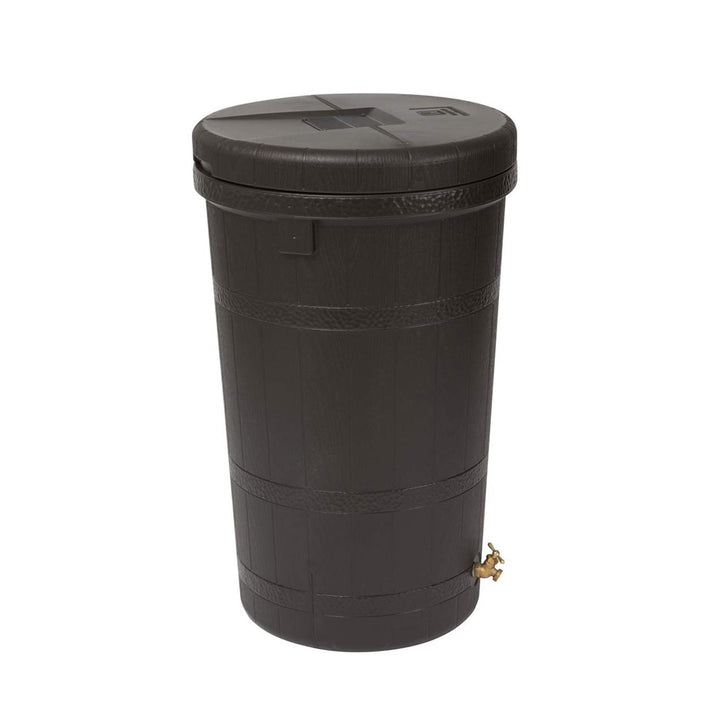 Good Ideas Aspen 50 Gal Rain Barrel Rain Collector Saver w/Brass Spigot (2 Pack)