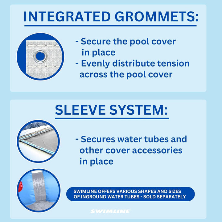 Swimline Hydrotools Winter Pool Cover for 25 x 45 Ft Inground Pools (Open Box)