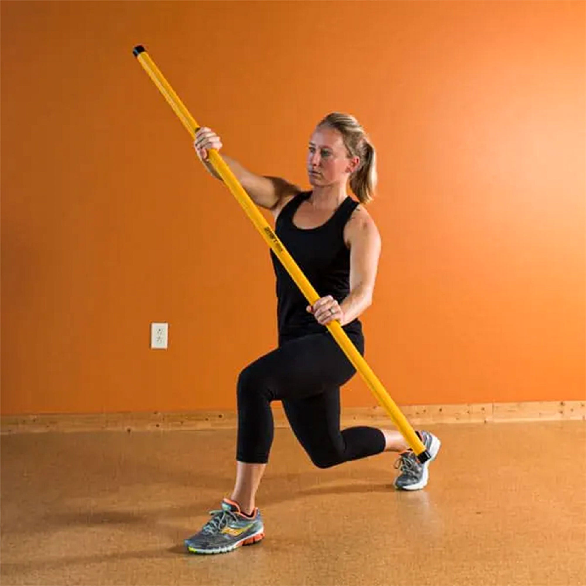 Prism Fitness Unweighted Smart Stick Exercise Equipment for Balance, Yellow - VMInnovations