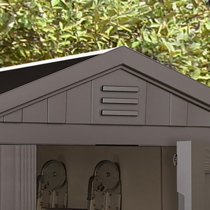 Keter Factor 4 x 6 Foot Outdoor Garden Tool Storage Shed, Brown (For Parts)
