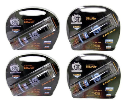 (2) Bullz Audio BCAP 2.2 Farad Car Digital Power Capacitors & (2) 4.4 Capacitors