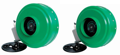 HYDROFARM ACDF6 Hydroponic Active Air 6" 400CFM & 4" 165CFM In-Line Fan Blowers
