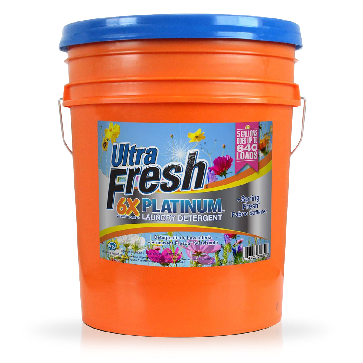 Ultra Fresh 6X Platinum 5 Gal Laundry Detergent w/ Spring Fresh Fabric Softener