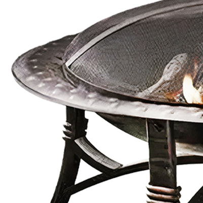 Four Seasons Courtyard 35" Wood Burning Fire Bowl w/Fire Grate, Black (Open Box) - VMInnovations