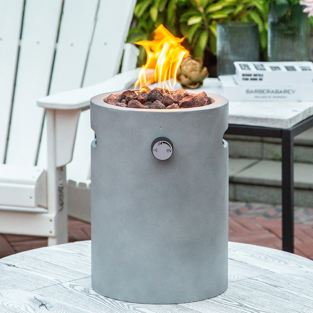 Four Seasons Courtyard 10,000 BTU 10 Inch Column Portable Gas Fire Pit (Used)
