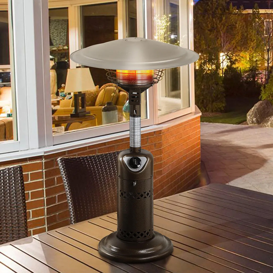 Four Seasons Courtyard 10000BTU Tabletop Gas Patio Heater Holds 1lb Propane Tank