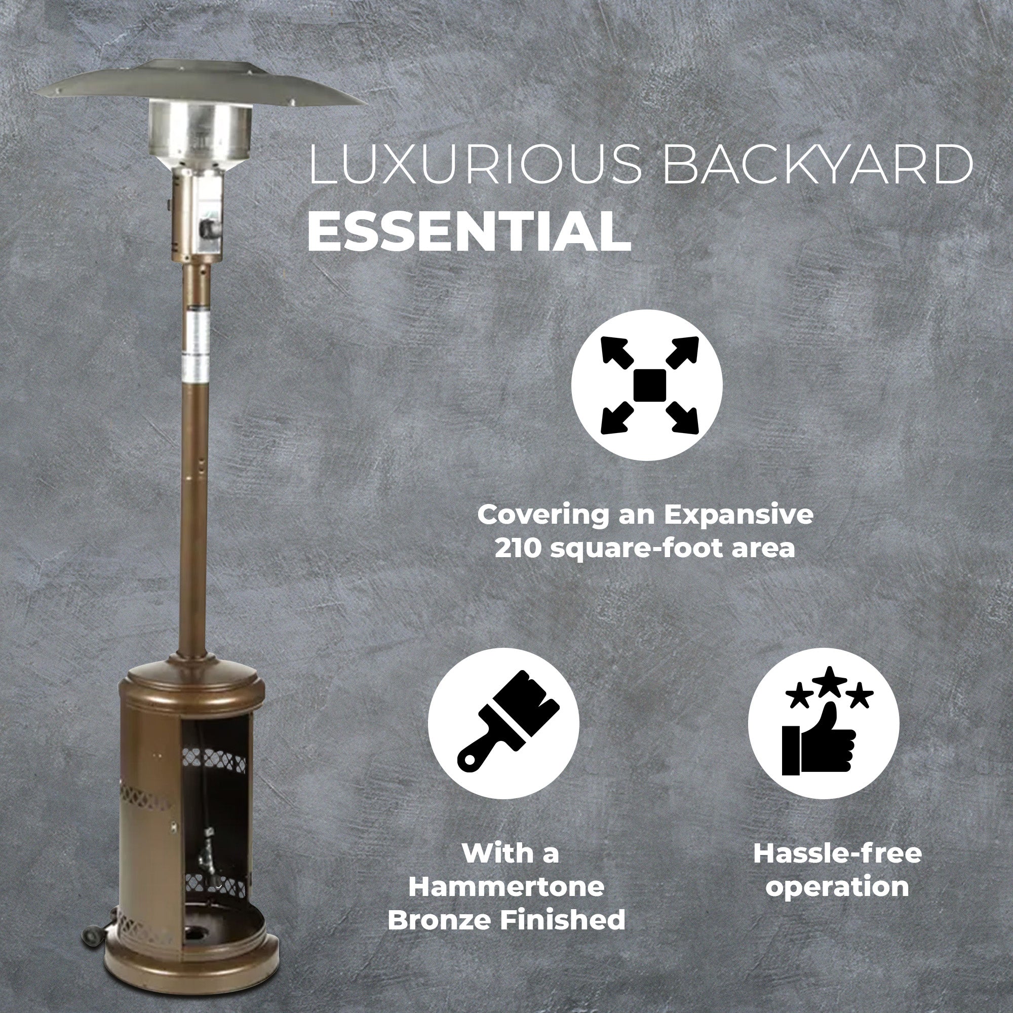 Four Seasons Courtyard 40,000 BTU Steel Patio Heater,Bronze Finish(Damaged) - VMInnovations